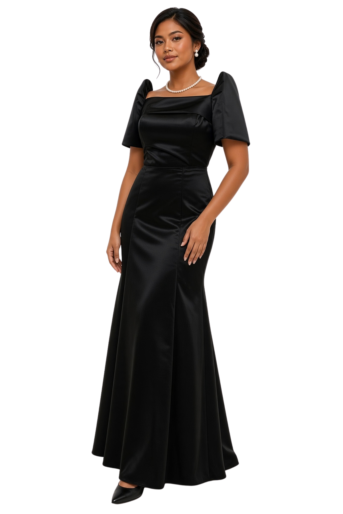 Black Filipiniana Dress
