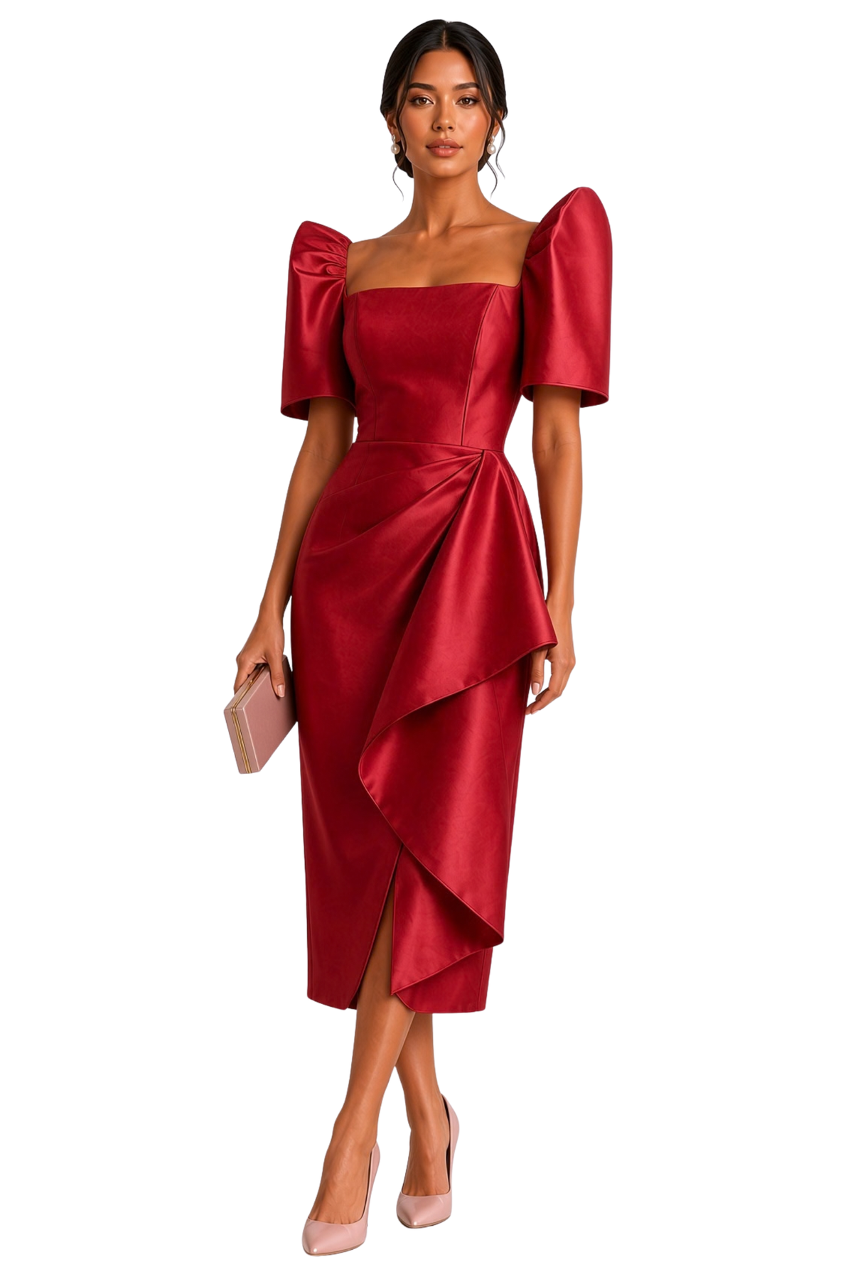 Modern Filipiniana Midi Dress