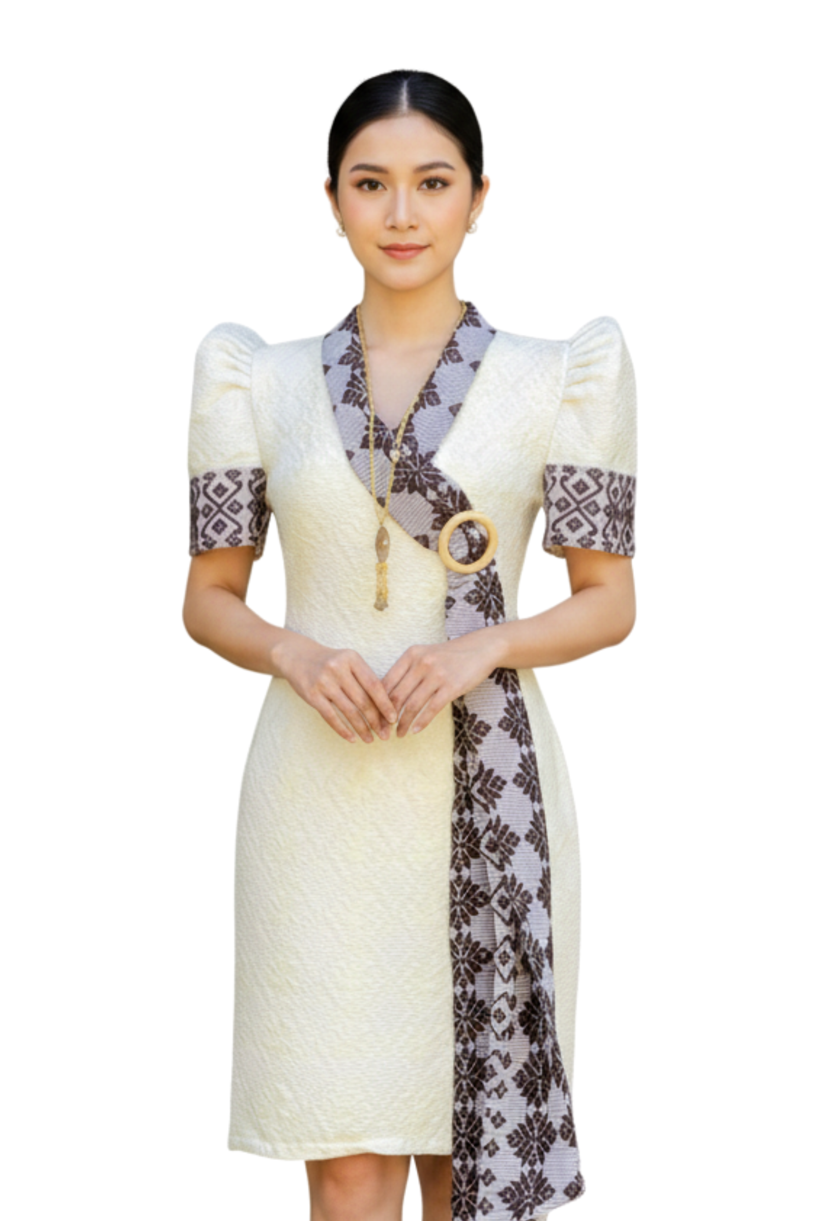 Pinilian Modern Filipiniana Midi Dress 