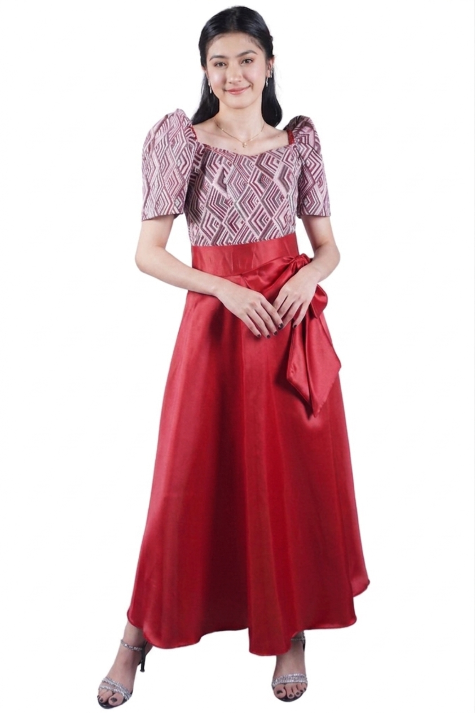 Ethnic Filipiniana Top and Skirt