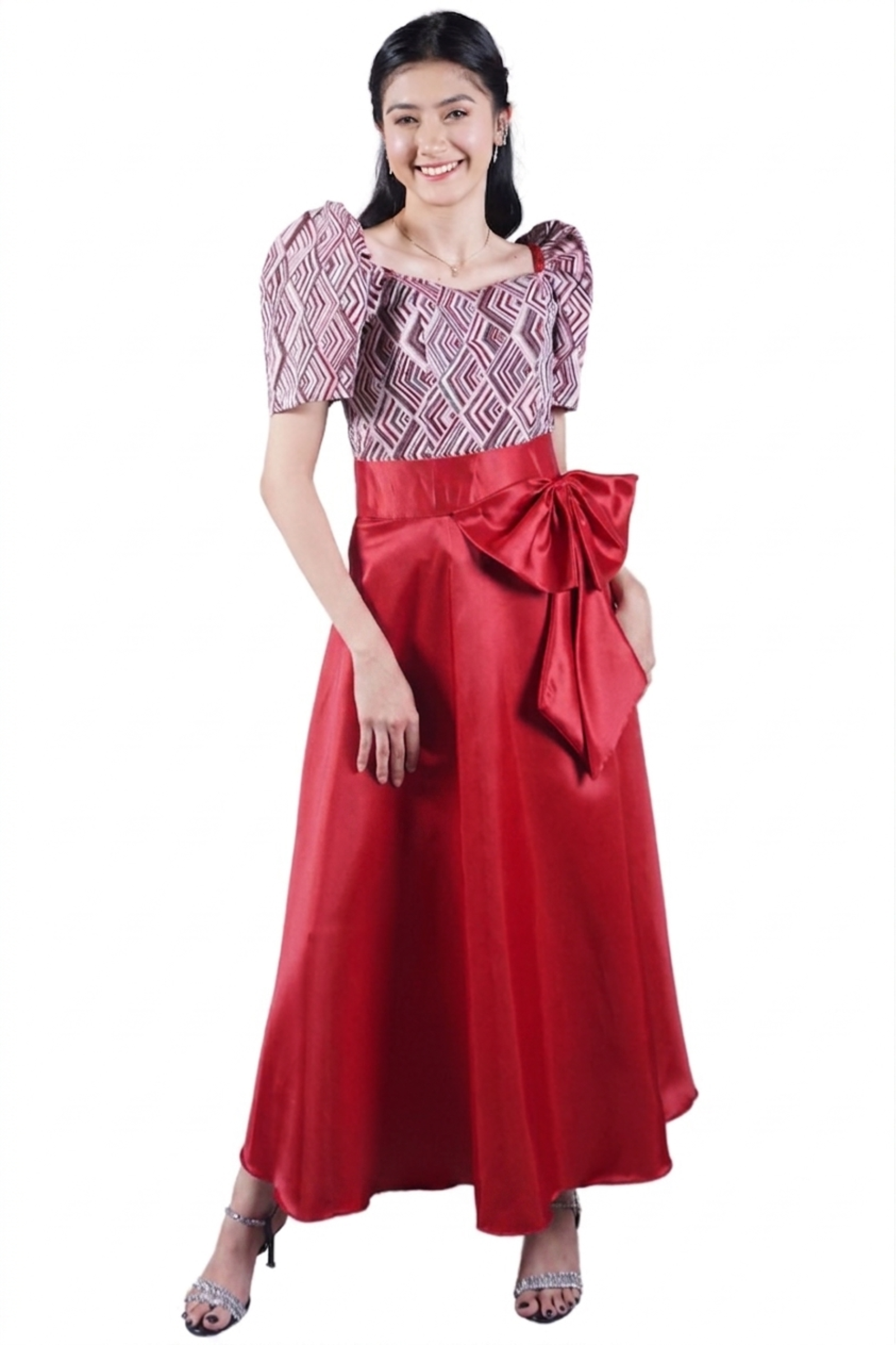 Ethnic Filipiniana Top and Skirt