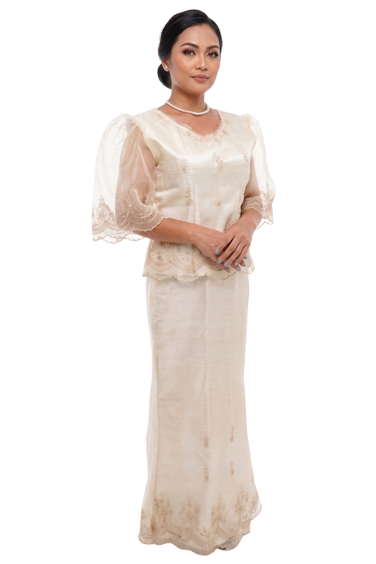 Organza Filipiniana Dress