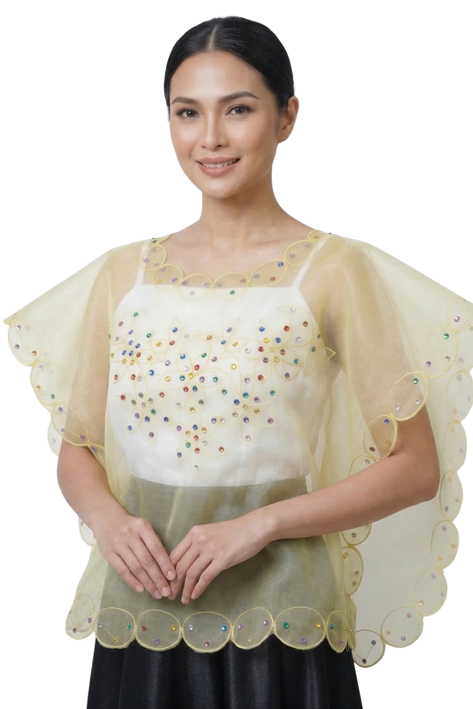 Yellow Filipiniana Kimona 