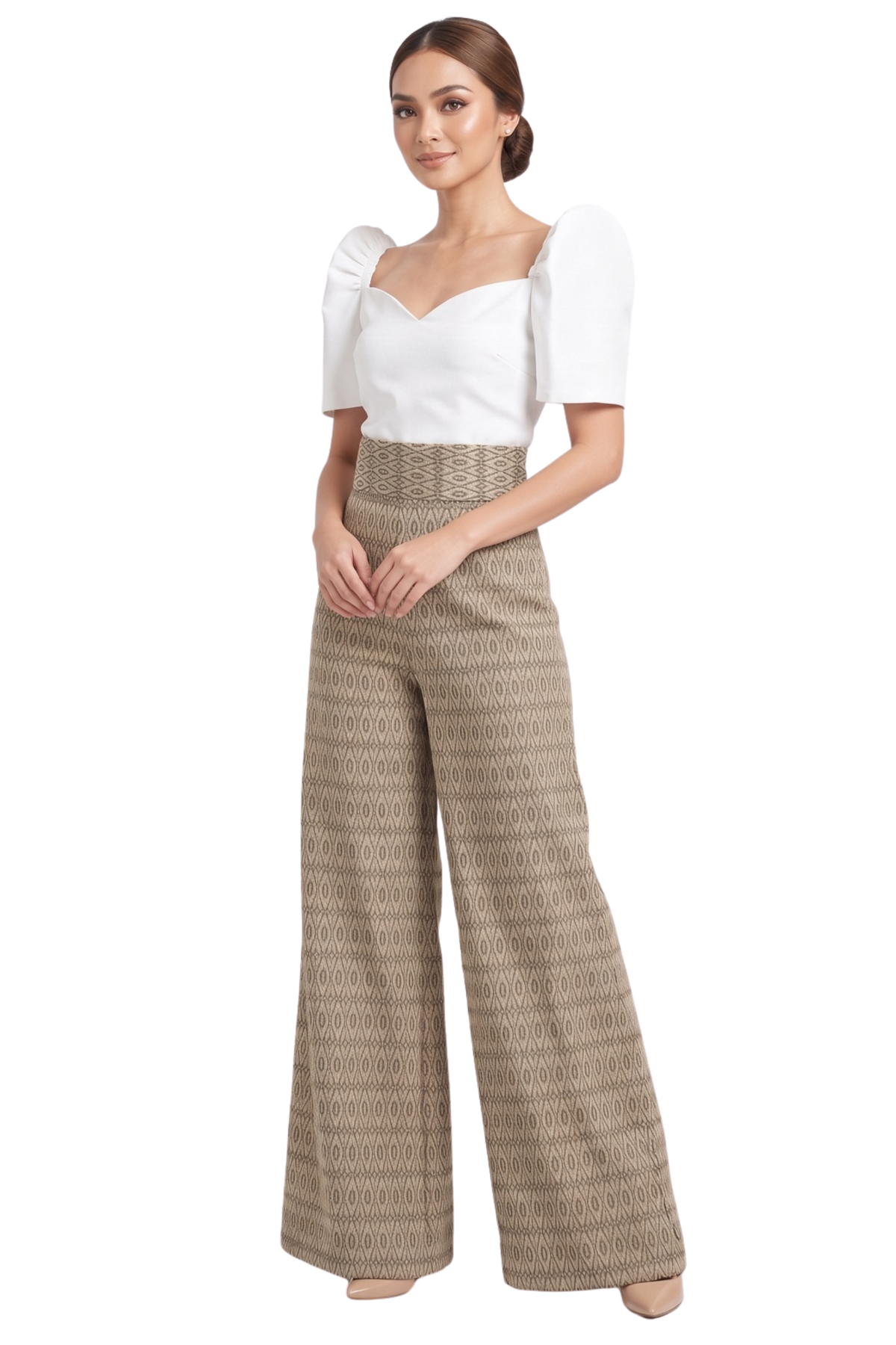Modern Filipiniana Top and Pants 
