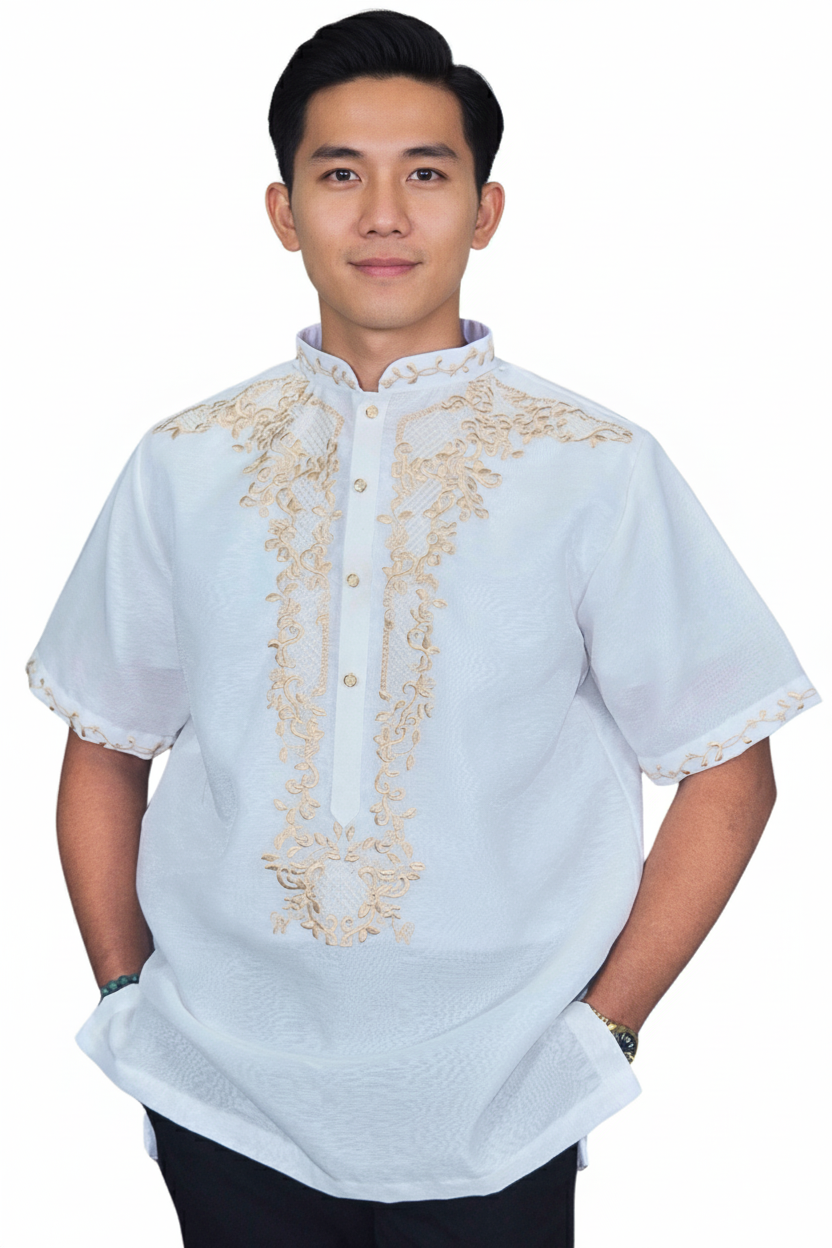 Short Sleeved Barong Tagalog