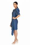 Elegant Filipiniana Dress in Blue