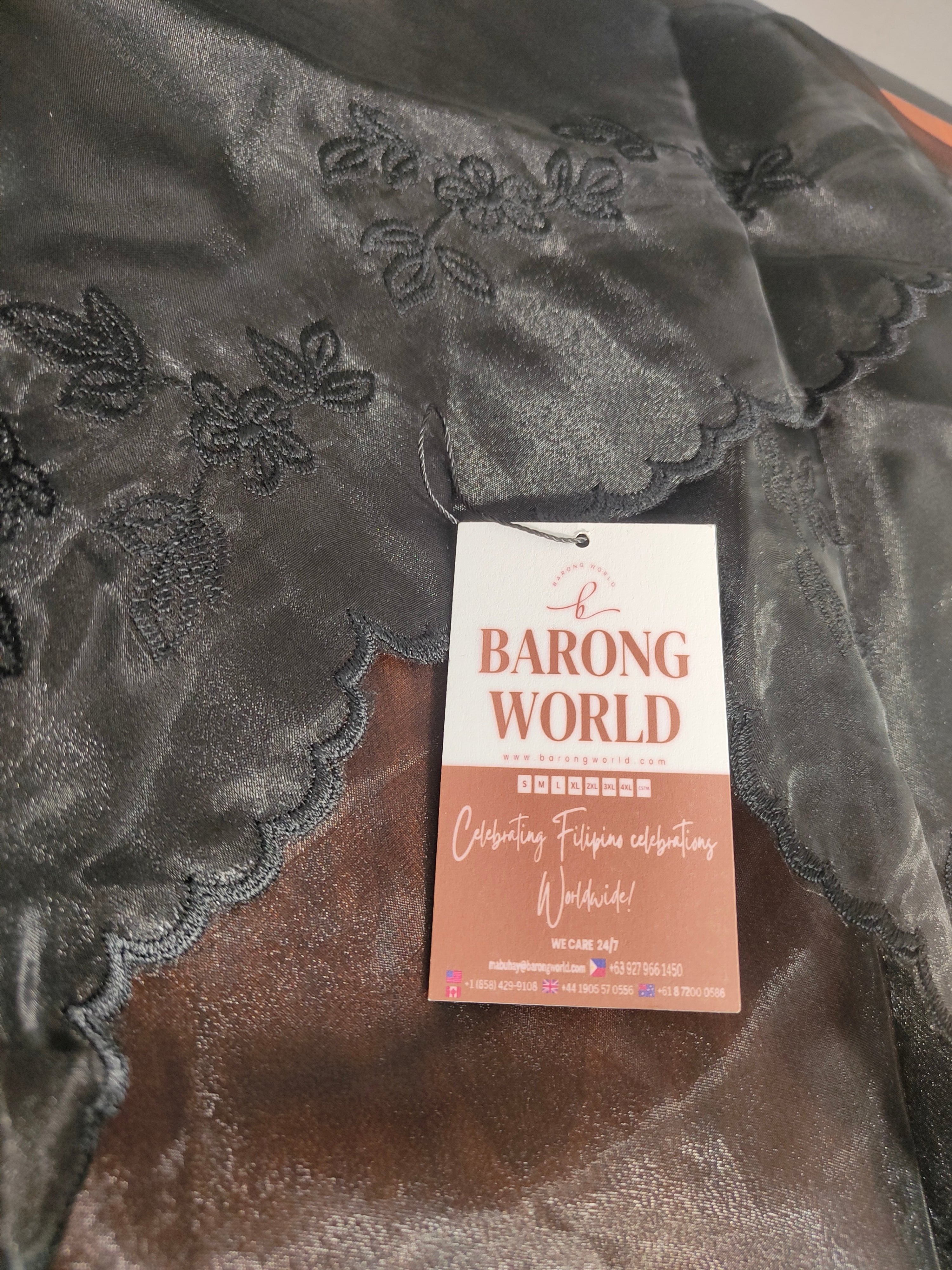 Alampay Black Embroidery Details