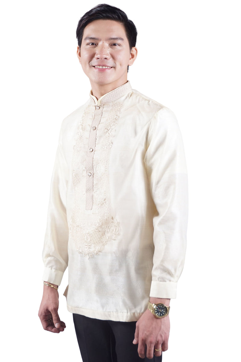 Men's Organza Elegante Barong Tagalog - Liam JN41 – Barong World