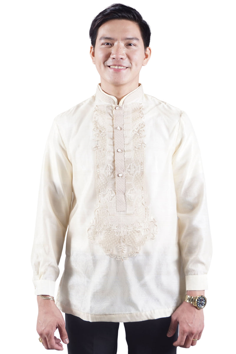 Men's Organza Elegante Barong Tagalog - Liam JN41 – Barong World