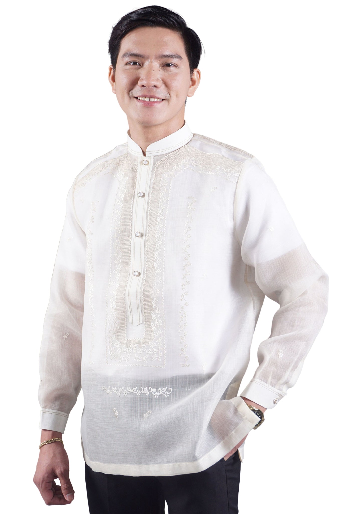 Premium White Cocoon Barong Tagalog