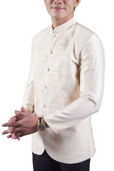 Men's Jusilyn Satin Premium Barong Tagalog Coat - Amante -Size 4XL CL451
