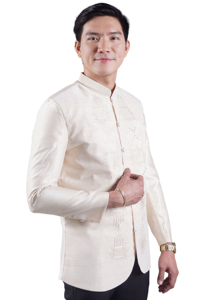 Men's Jusilyn Satin Premium Barong Tagalog Coat - Amante -MR59