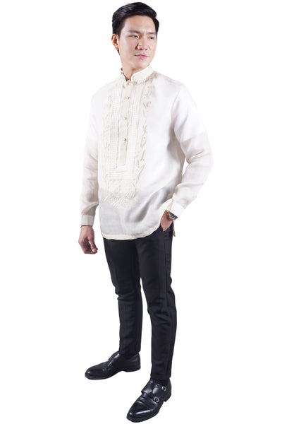 Premium & Elegant Barong Tagalog Pina Cocoon - Nathaniel Size Large CL80