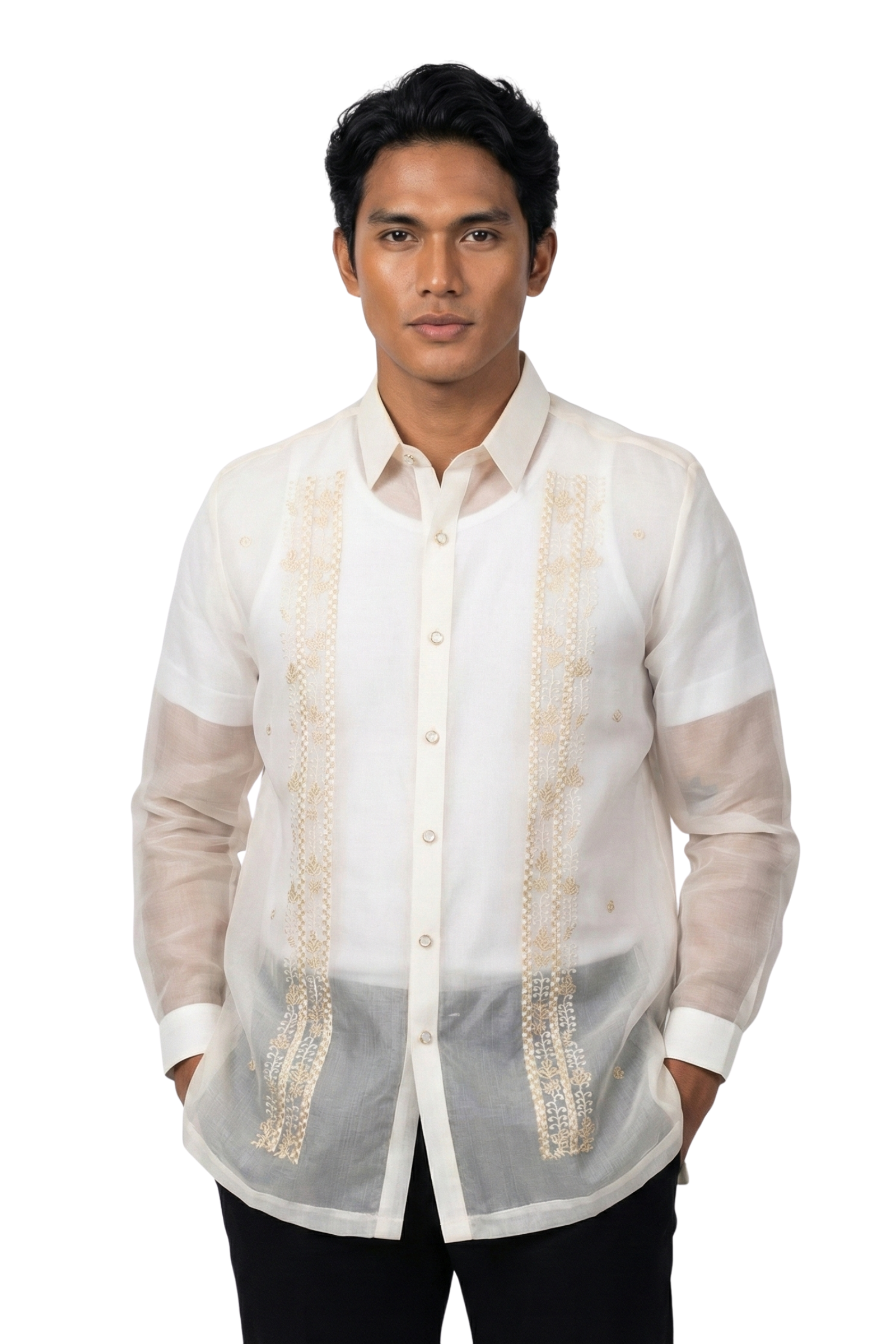 Jusi Elegant Classic Barong Tagalog Full Open- June