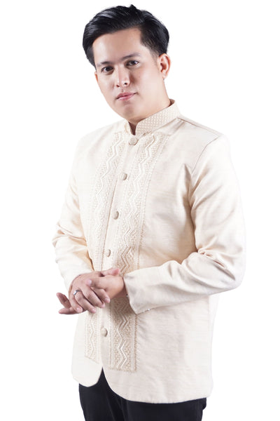 Men's Jusilyn Satin Premium Barong Tagalog Coat - Ian - CL408 MR159 Medium