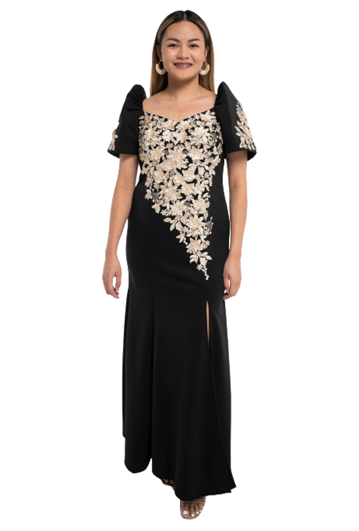 Black Elegant Filipiniana Dress