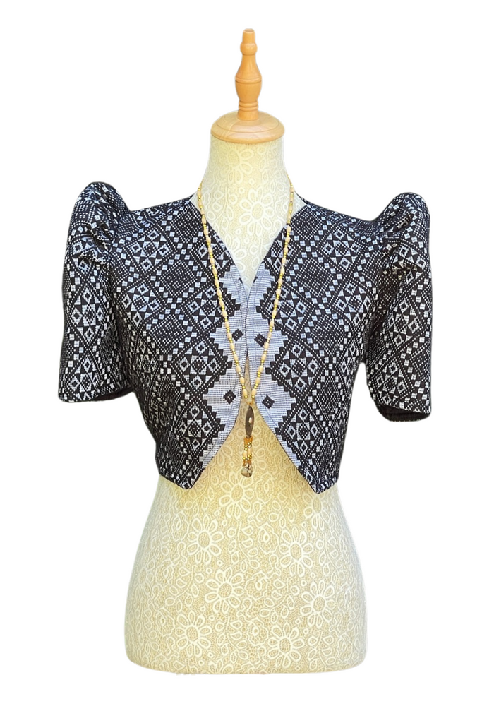 Black Ilocos Pinilian Filipiniana Bolero