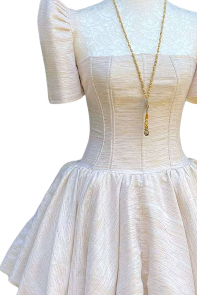 Light Pink Filipiniana Mini Dress