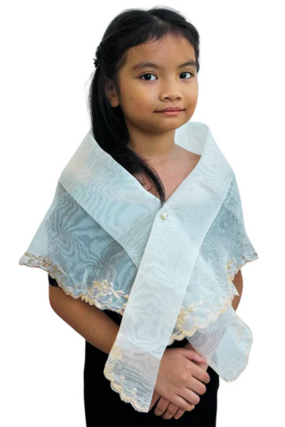 Premium Organza Girls Filipiniana Alampay - Natalie LZ001