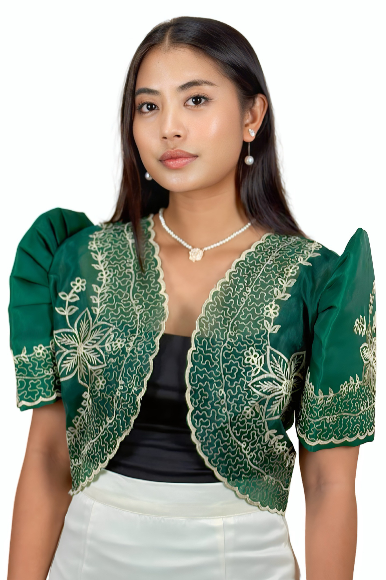 Emerald Filipiniana Bolero