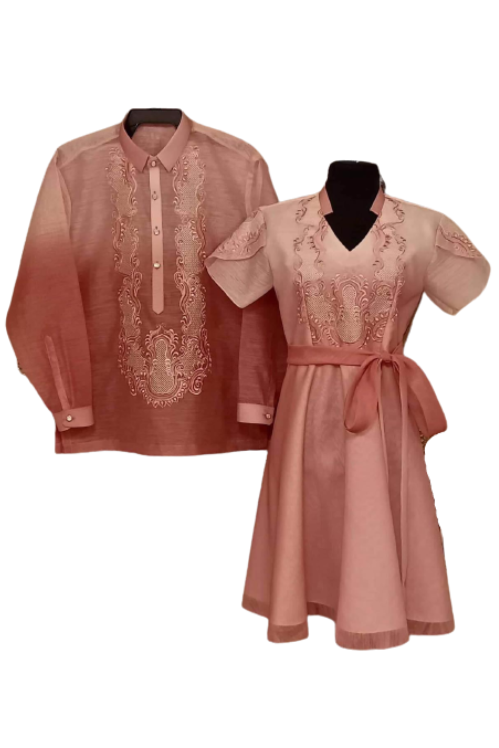 pink barong dress Filipiniana dress modern simple