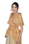 Filipiniana Premium Golden Yellow Organza Panuelo