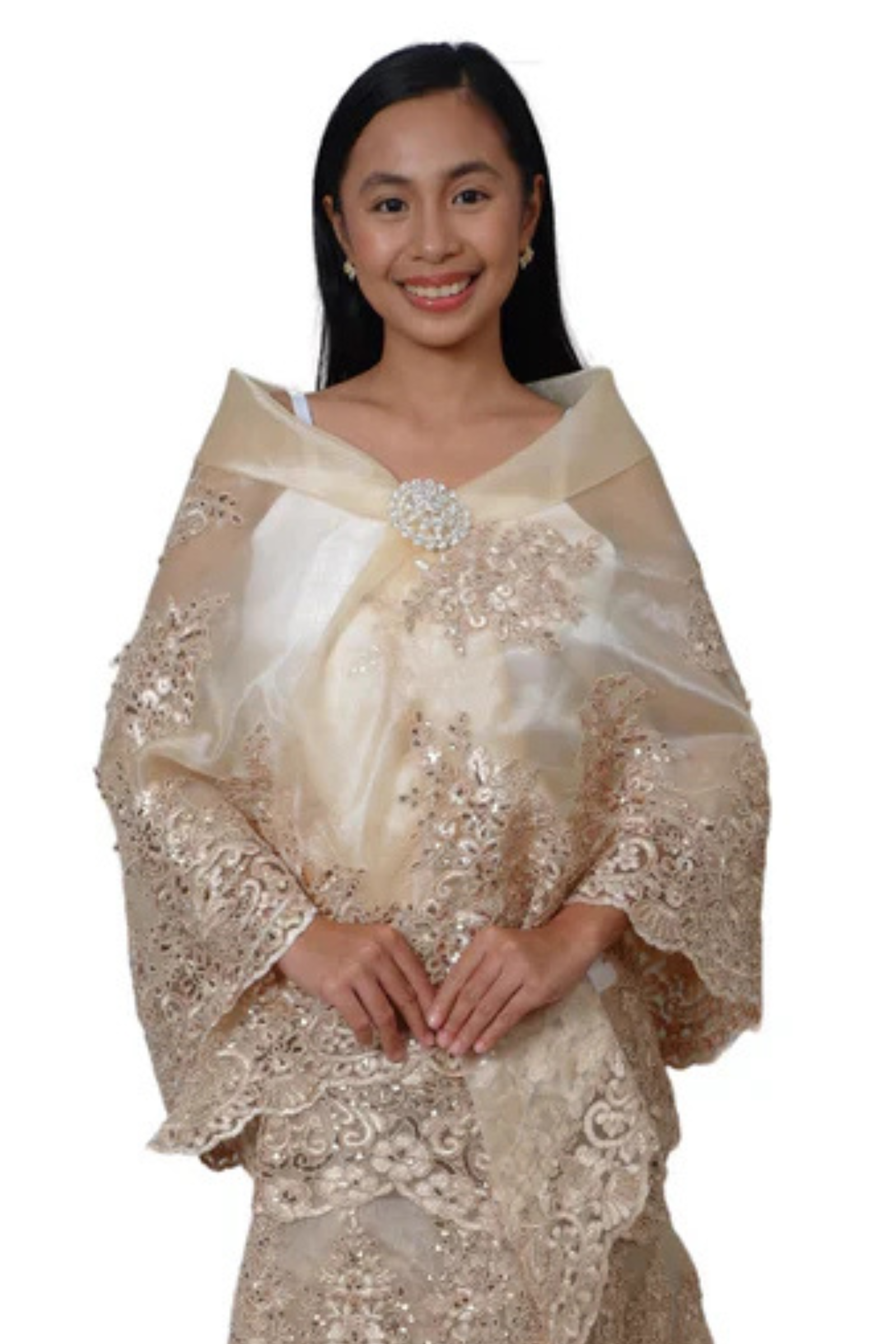 Filipiniana Laced Organza Alampay with Skirt