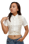 Modern Barong Crop Top - Anne - LJM30