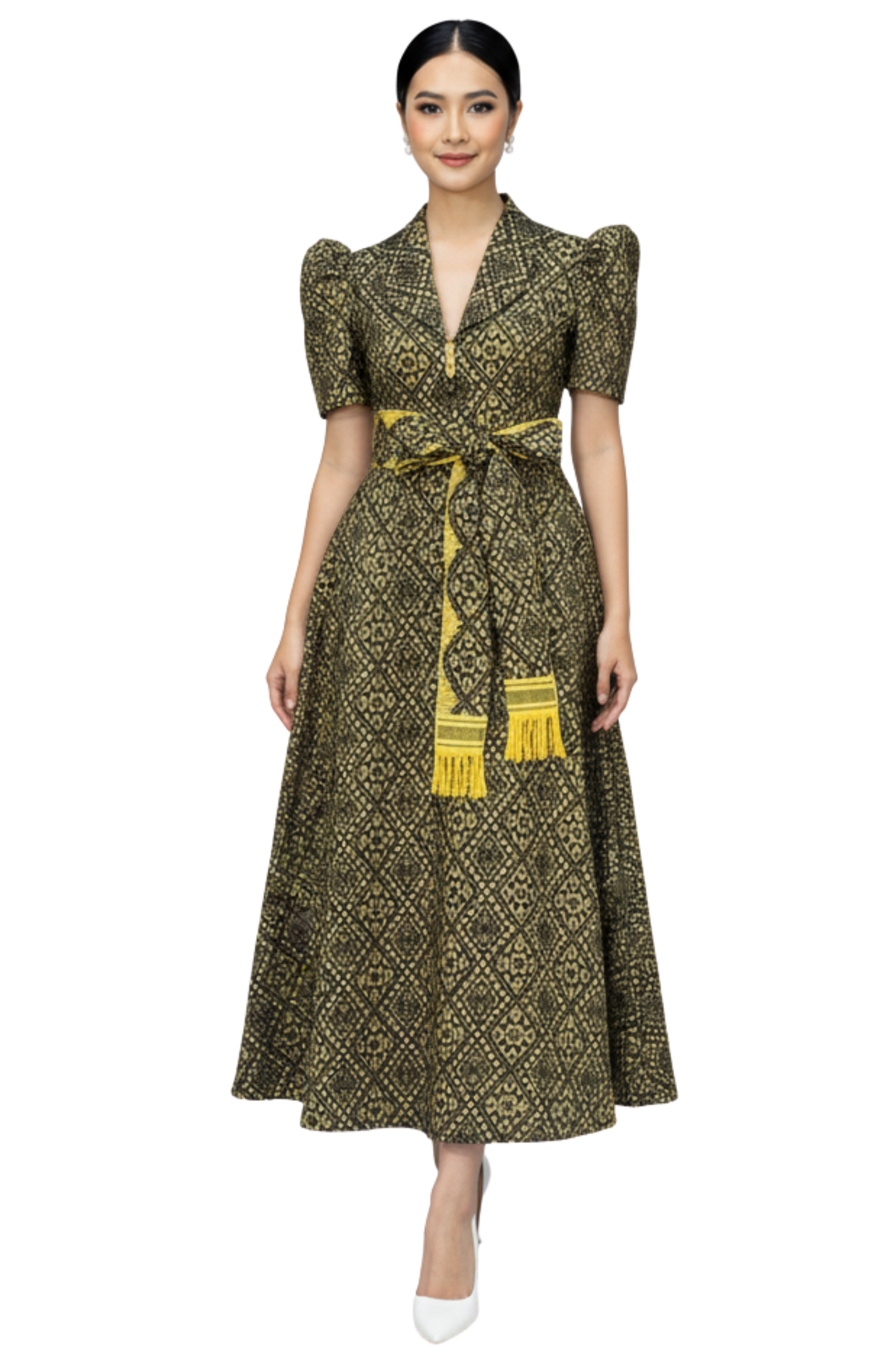 Ilocos Pinilian Handmade Filipiniana Dress - HW201 Ilocos Pinilian Handmade Filipiniana Dress - HW201