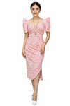 Pinilian Pink Modern Filipiniana Dress