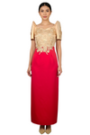 Laced Filipiniana Dress with Red skirt 