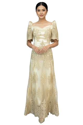 Elegant Full Lace Filipiniana Dress