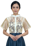 Hand Painted Organza Filipiniana Top