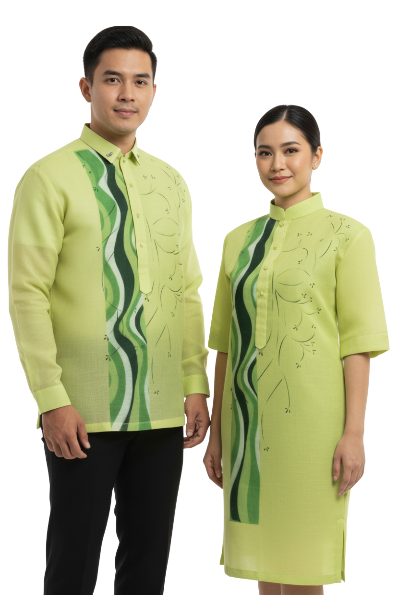 Couple Set Barong Tagalog and Filipiniana Dress
