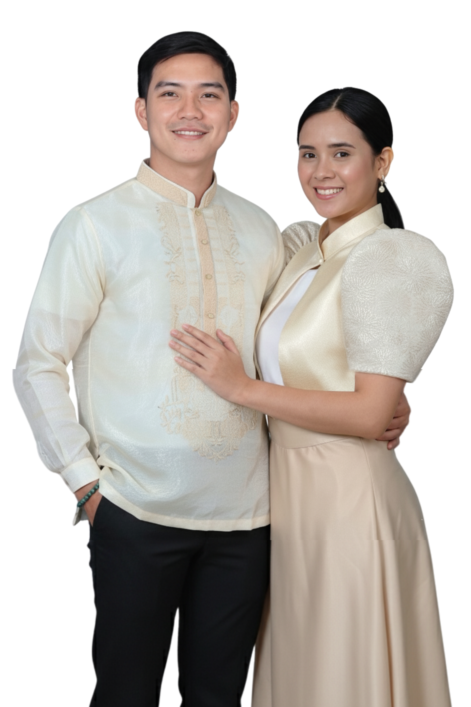 Couple Set Barong Tagalog And Filipiniana Dress