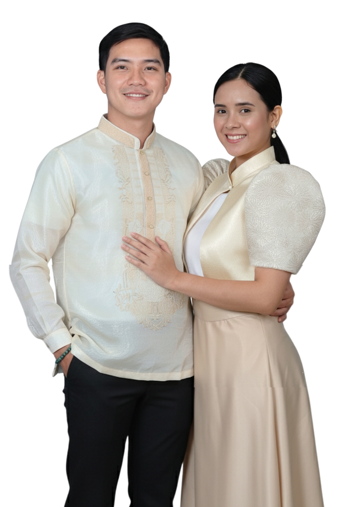 Couple Set Barong Tagalog And Filipiniana Dress