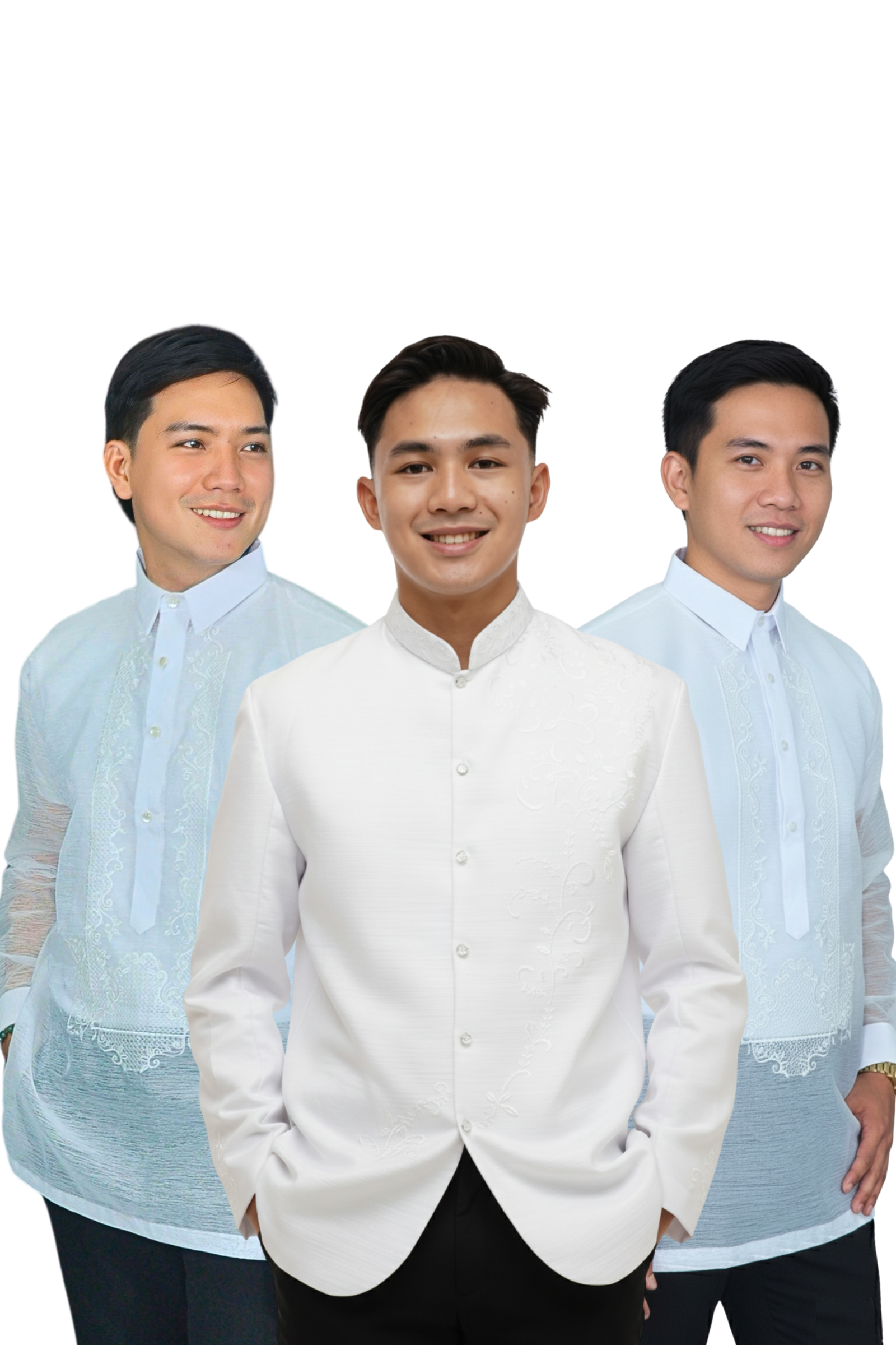 Elegant White Barong Tagalog for Wedding