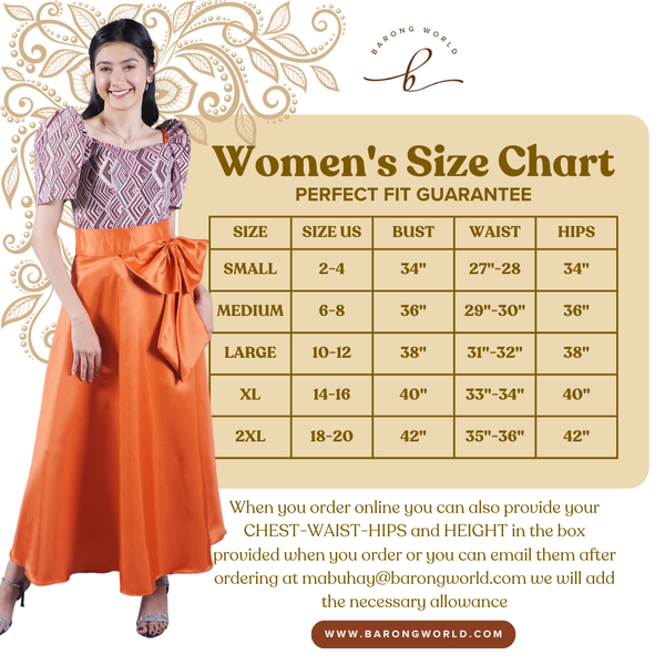 Handwoven Ilocos Pinilian Filipiniana Dress -HW30