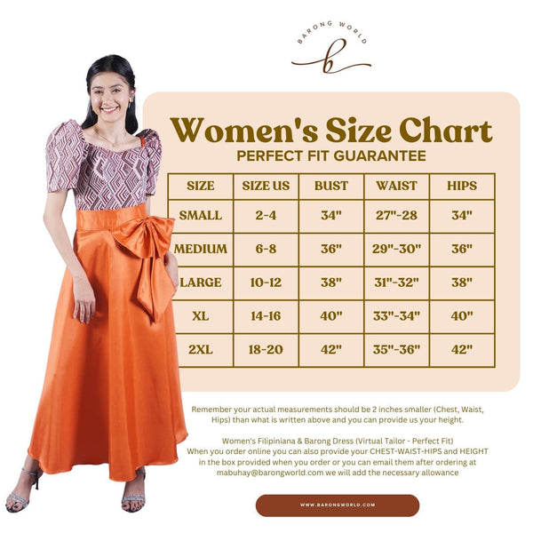 Ilocos Pinilian Handmade Modern Filipiniana Dress SMALL - CL51