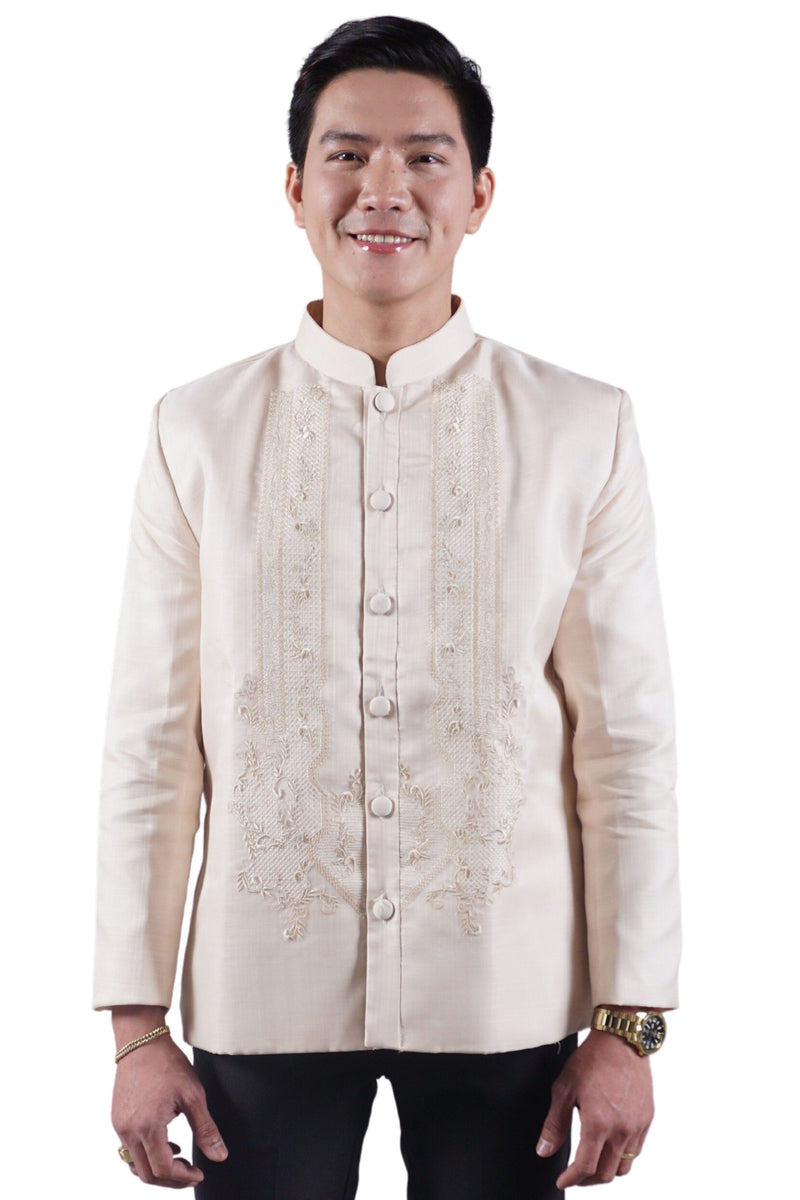 Premium Coat Barong Tagalog Cocoon Groom - Laurente - JN32 – Barong World