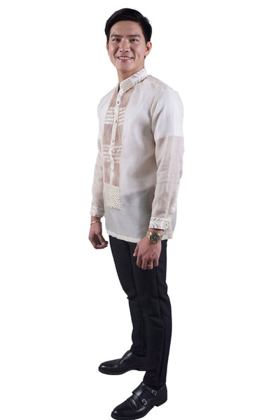 Men's Piña Cocoon Premium Barong Tagalog Elegante - Albin Size Medium CL123