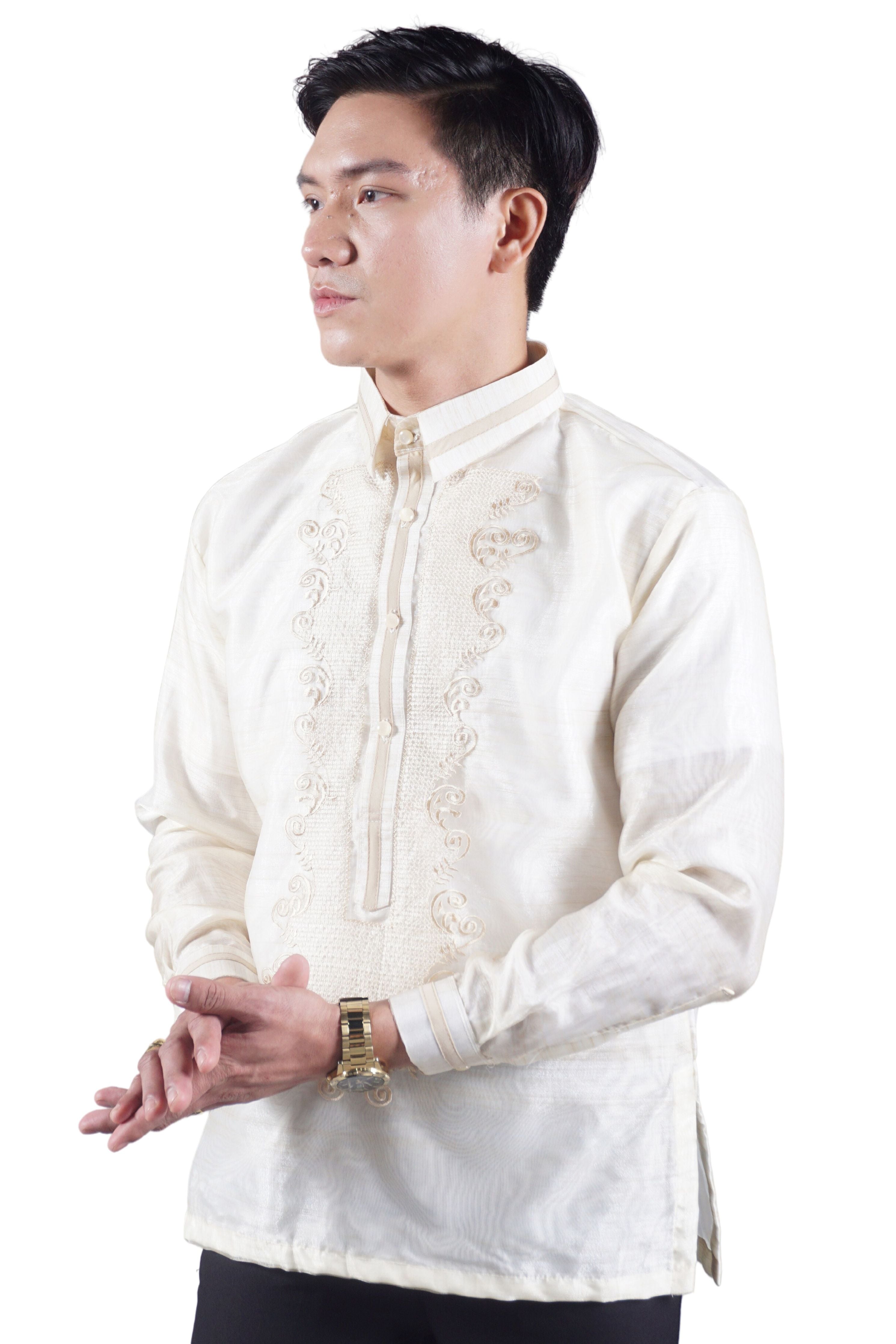 Biege Barong Tagalog
