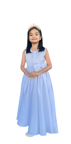 Premium Flower Girl Duchess Satin Dress - Lyka - JB311