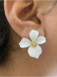 Philippines National Flower Sampaguita Earrings - AC010