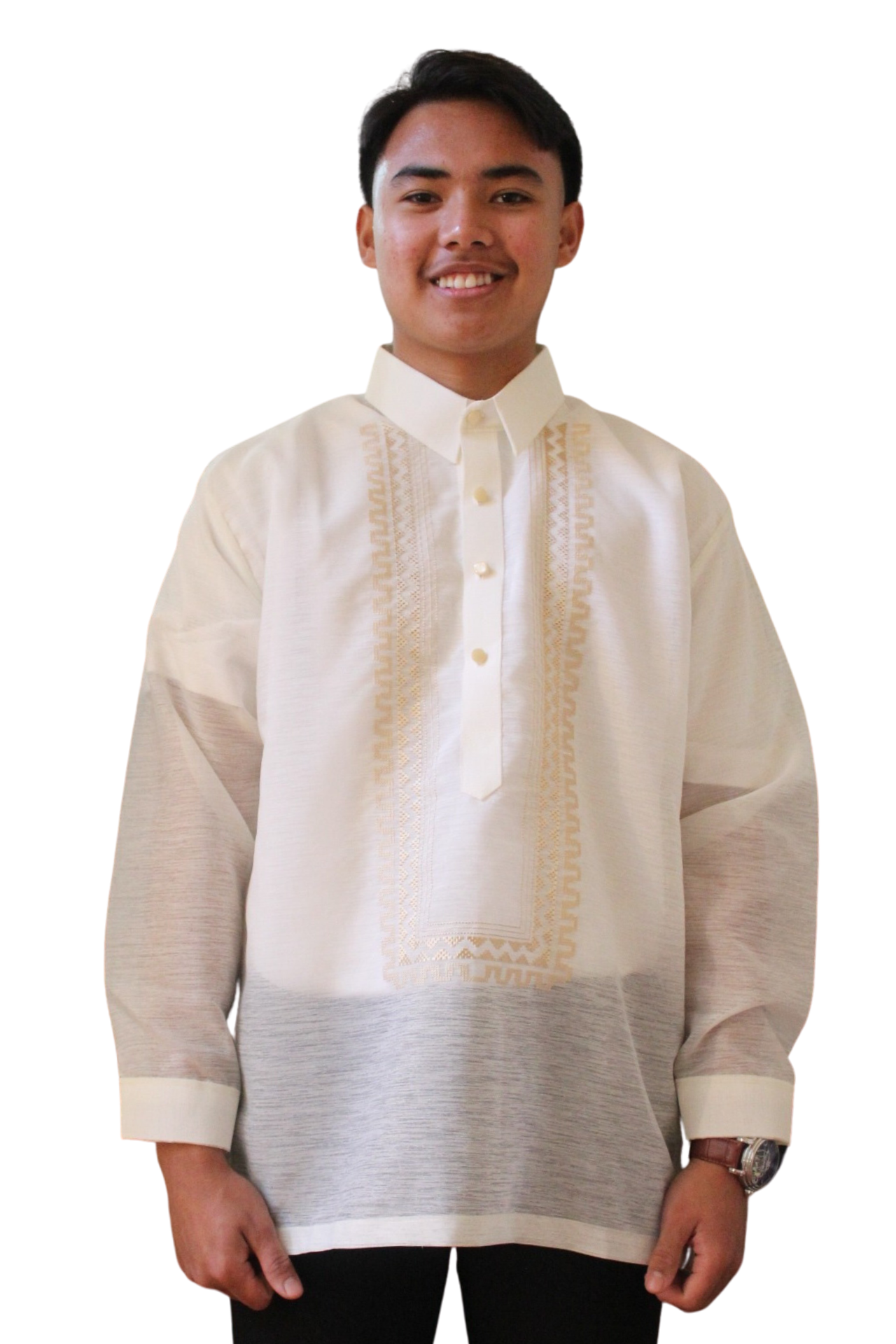 Men's Jusilyn Gold Embroidery Barong Tagalog- Arthur - JY02