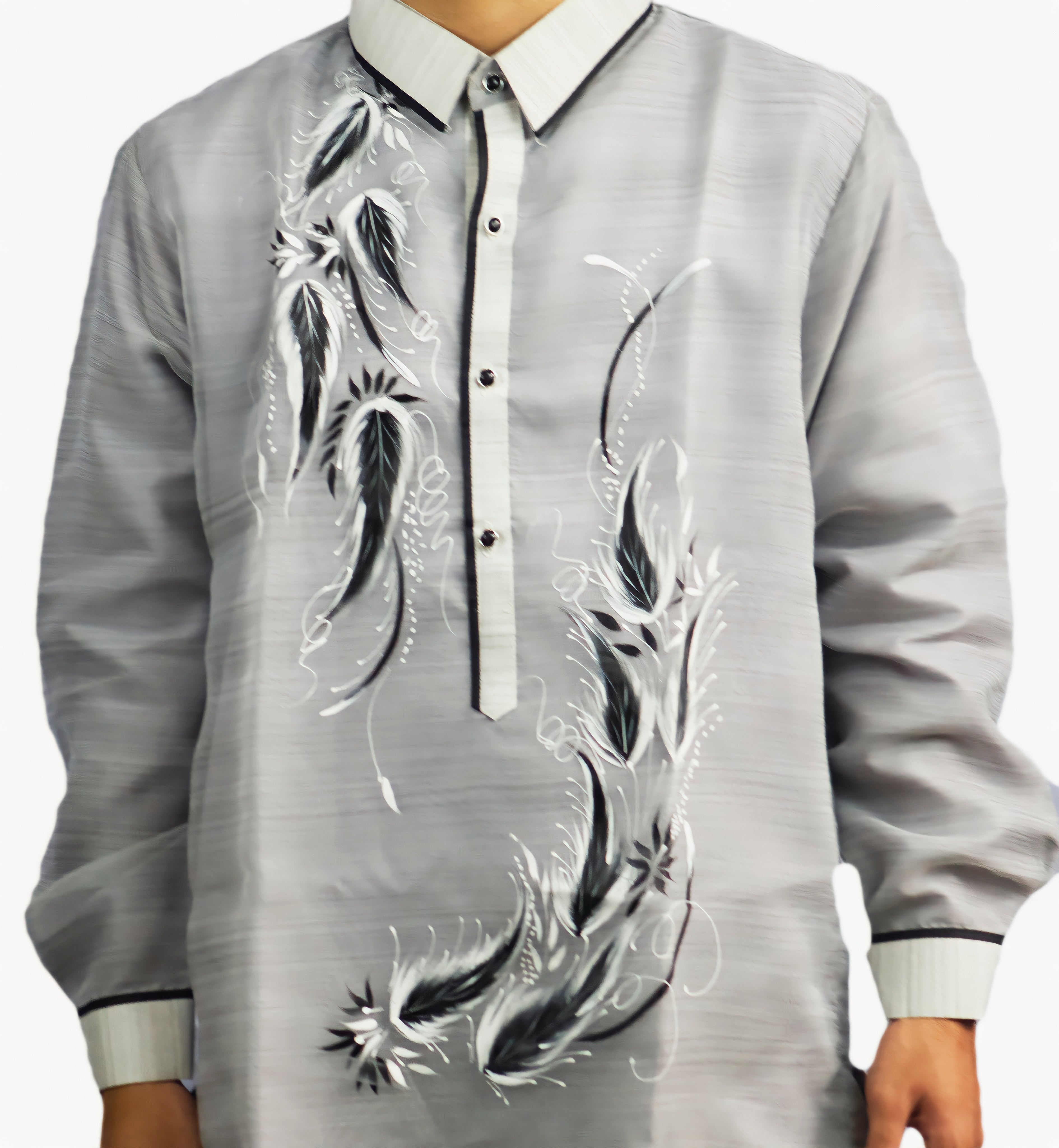 Premium Gray Barong Tagalog