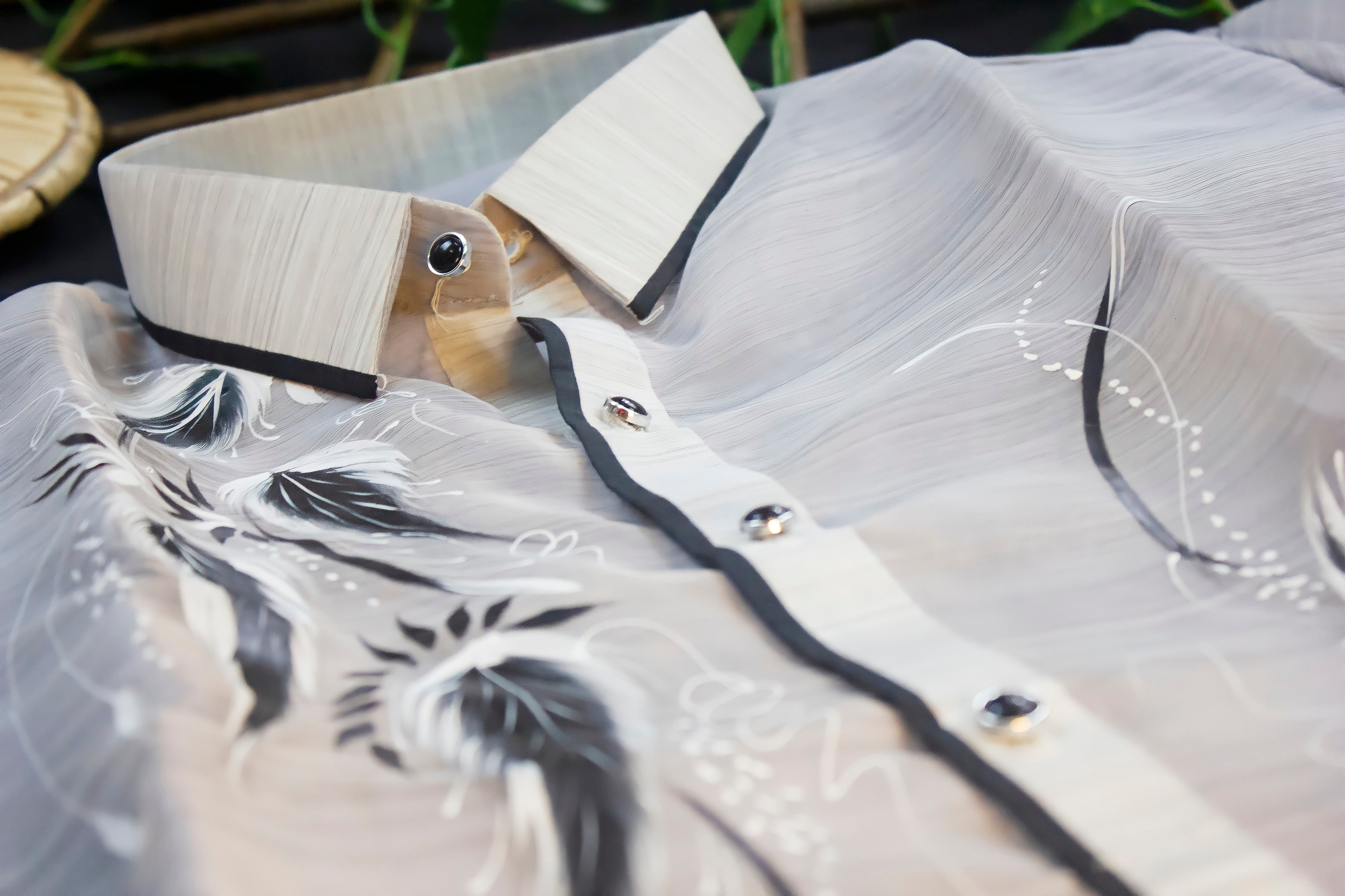 Premium Piña Organza Gray Barong Tagalog