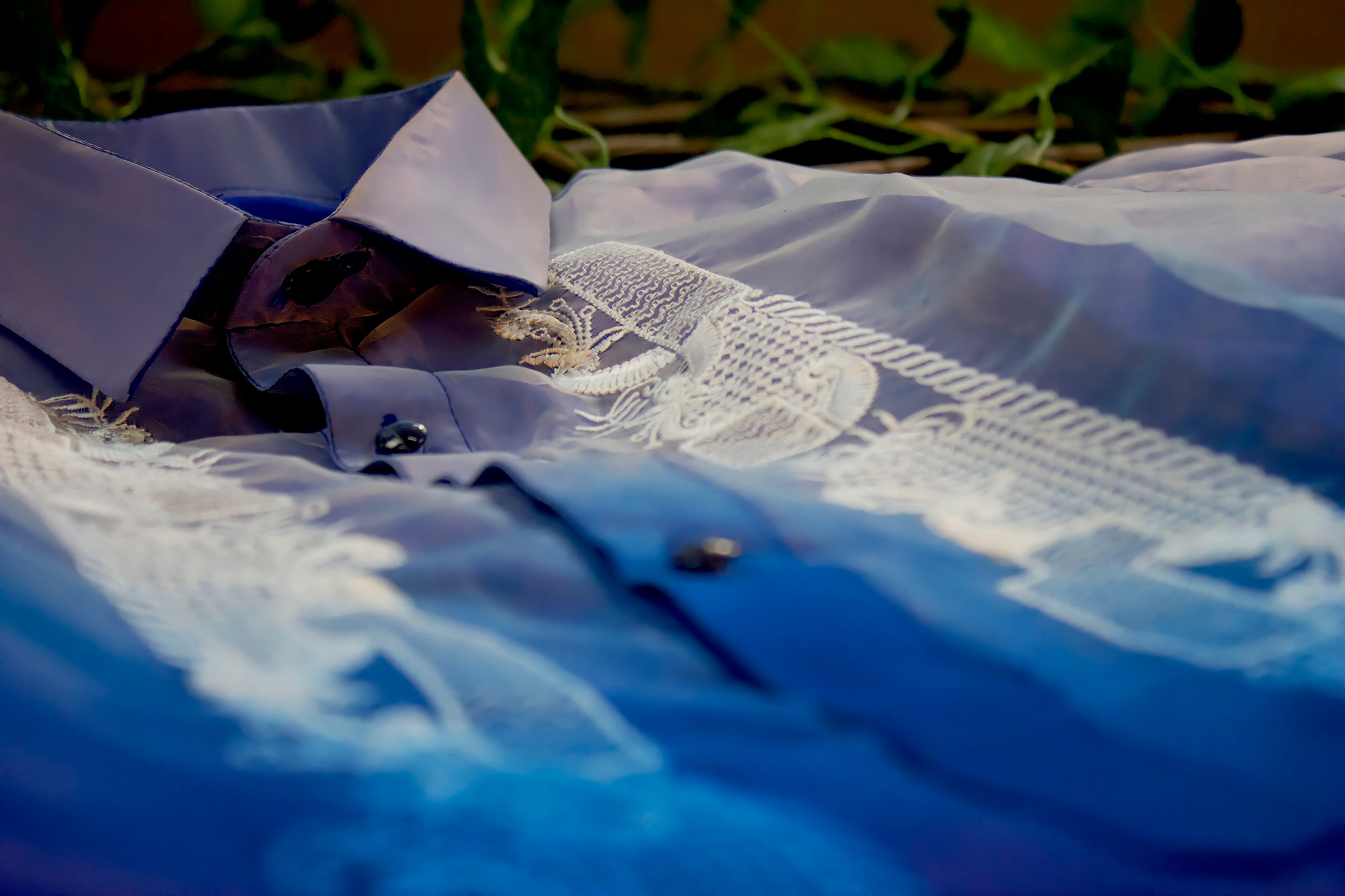 Premium Embroidery Blue Barong Tagalog