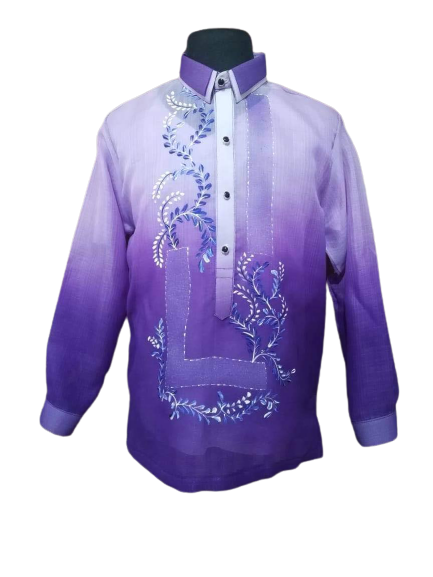 Elegant Cocoon Purple Barong Tagalog