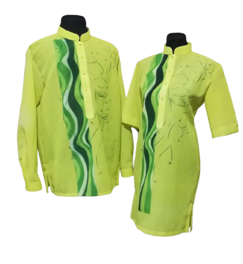 Green Organza Barong Tagalog Set